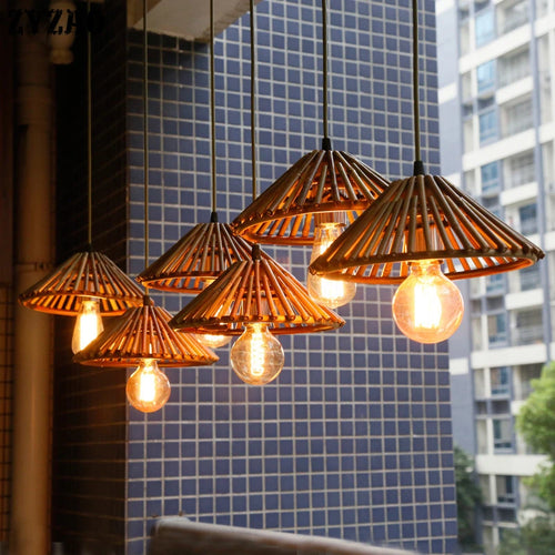 suspension en bambou style japonais pour décoration intérieure - vue 2 sur 10
