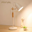 Lampe de bureau en bois métal moderne nordique