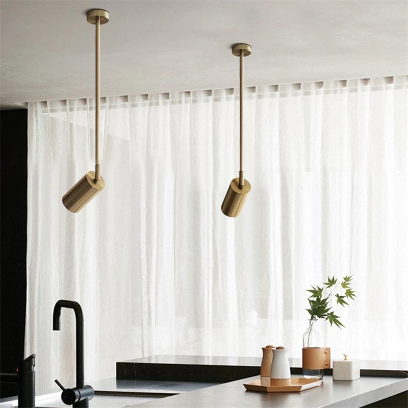 Spot Lampe plafond LED dorée - vue 6 sur 10