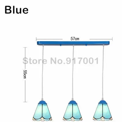 3 Heads Colorful Glass LED Pendant Lamps Light,Bedroom Suspension Hanging Ceiling Lamp - vue 11 sur 30