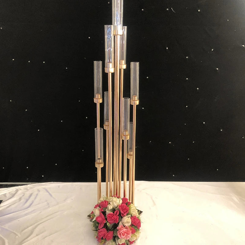 10 têtes de chandelier en métal pour décoration de mariage et fêtes - vue 4 sur 10