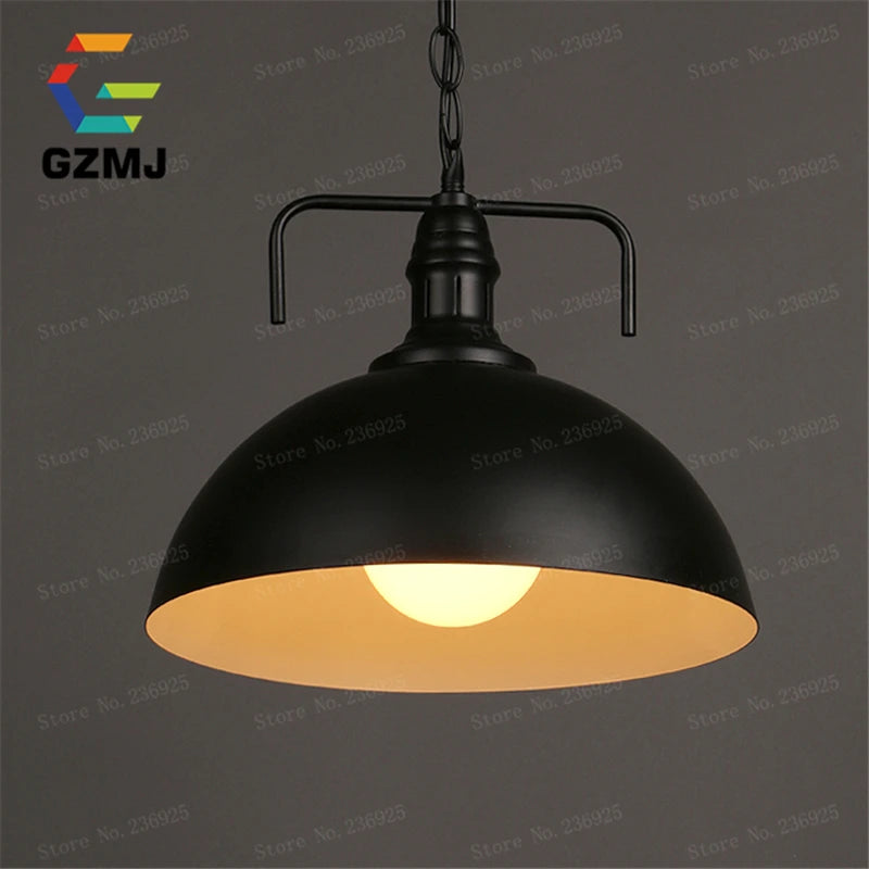 suspension style loft led vintage industriel noir
