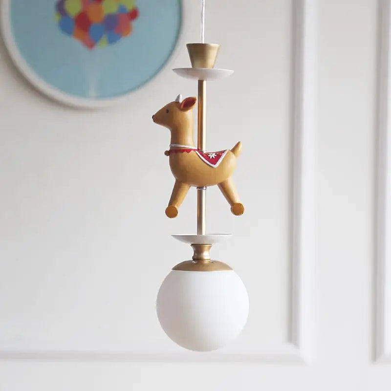 lampe de chevet suspendue en bois moderne pour enfants - vue 13 sur 13