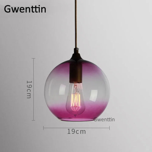 suspension moderne en verre teinté pour décoration intérieure - vue 23 sur 22