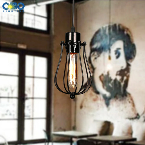 suspension vintage en métal noir pour éclairage intérieur - vue 2 sur 6