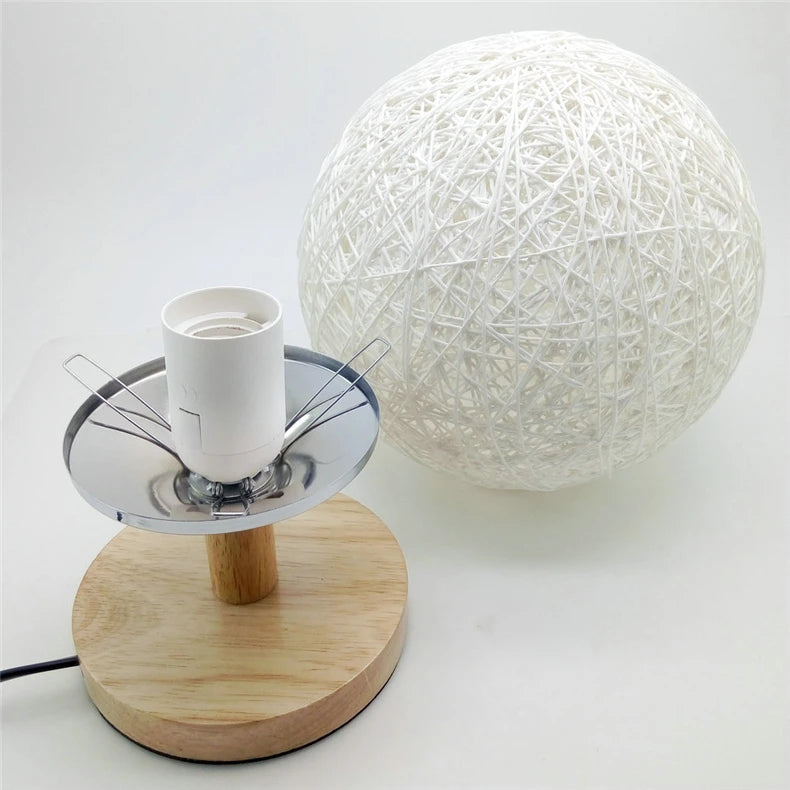 lampe de bureau vintage en bois avec protection de la vue led