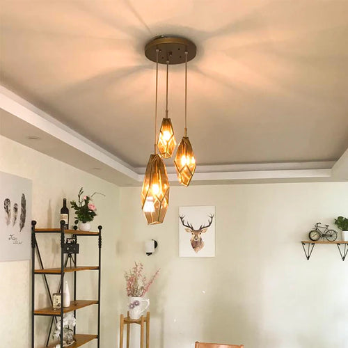 suspension art déco diamant pour éclairage intérieur et extérieur