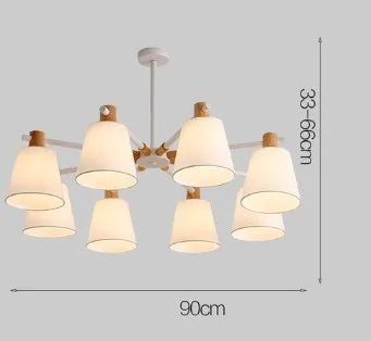 lustre à led design nordique pour éclairage suspendu moderne - vue 14 sur 17