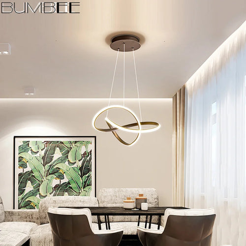 lustre moderne design pour salon restaurant ou chambre - vue 3 sur 9