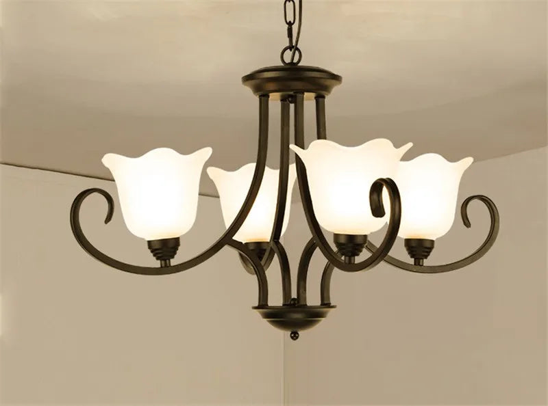 lustre suspendu en verre pour éclairage intérieur moderne - vue 9 sur 11