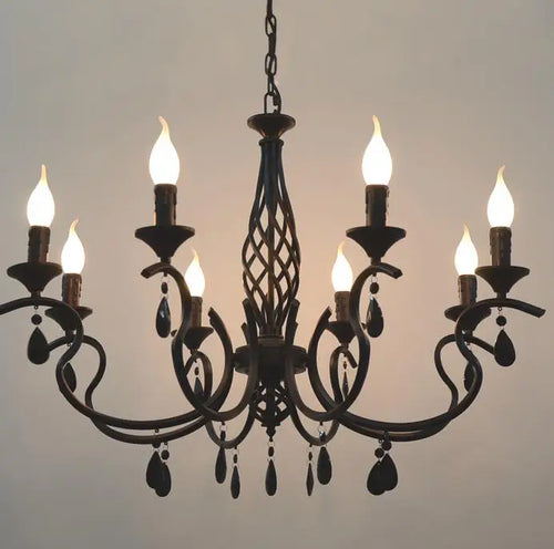 lustre en fer à led pour un éclairage rustique et élégant - vue 12 sur 14