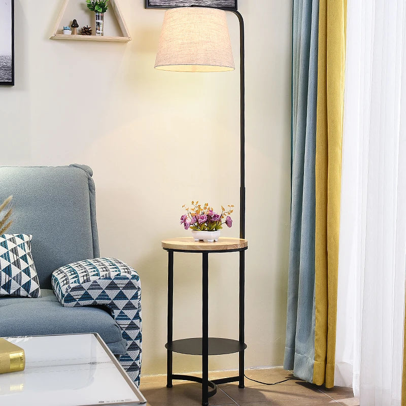 lampadaire en bois massif design moderne pour intérieur élégant - vue 6 sur 12