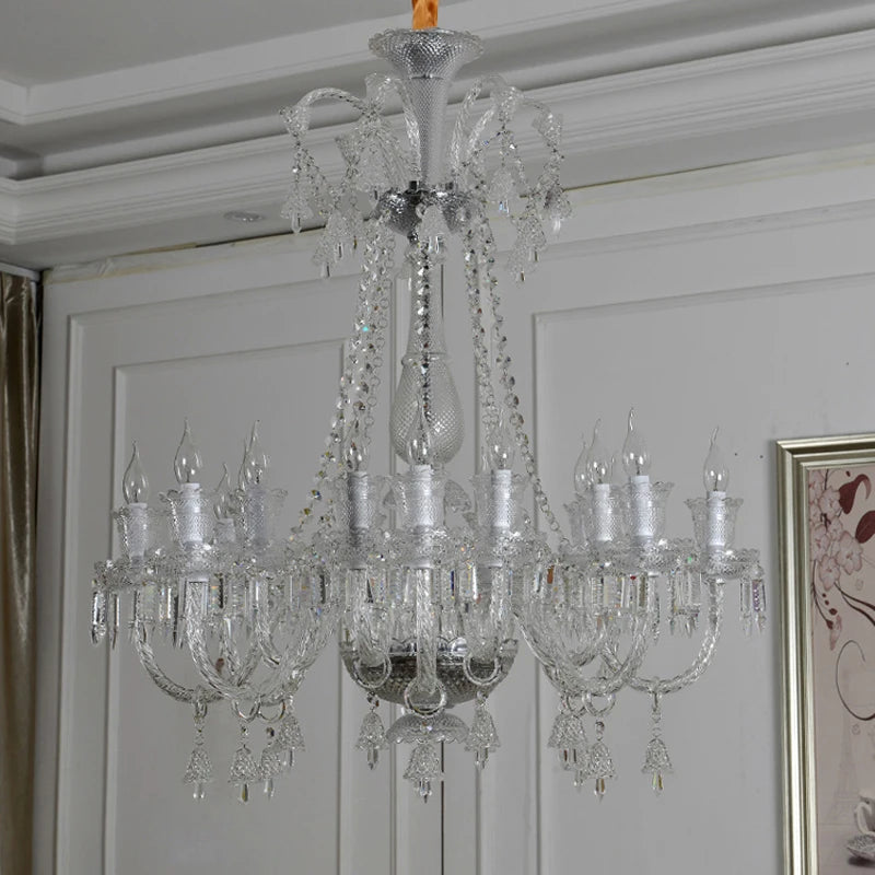 lustre en cristal à led pour un éclairage de luxe modernisé - vue 3 sur 10