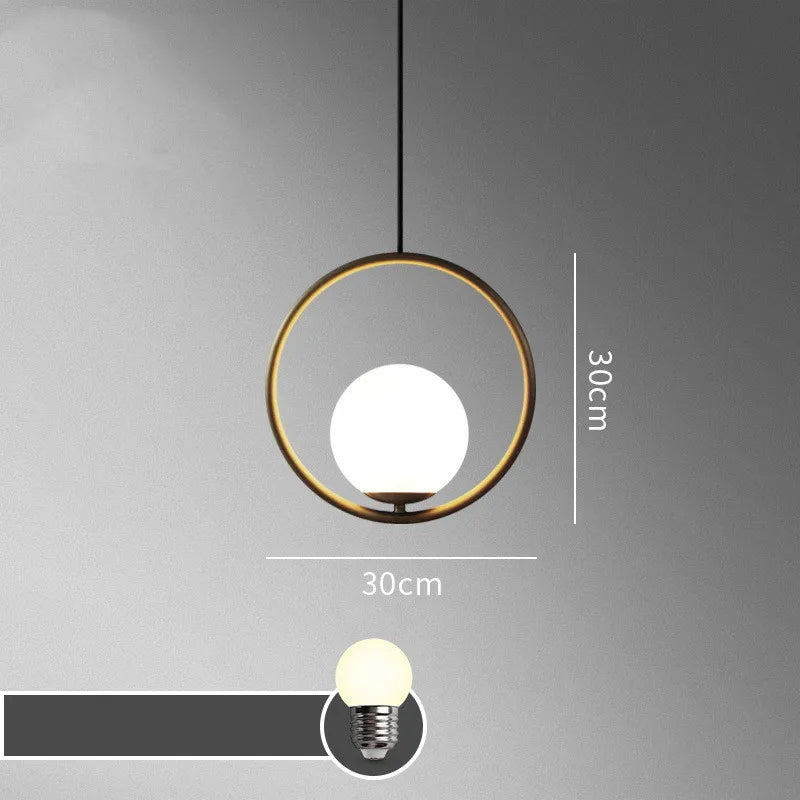 lustre à led rétro en verre pour décoration intérieure - vue 8 sur 13