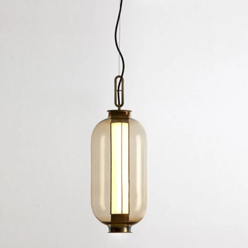 Suspension arrondie en verre loft postmoderne