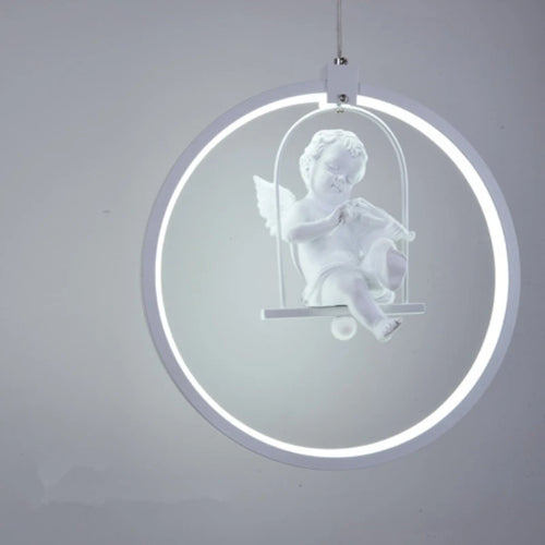 suspension moderne gzmj suspension ronde acrylique led hôtel - vue 9 sur 10