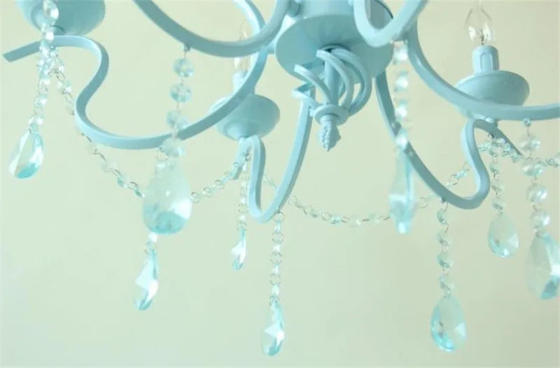 lustre en cristal de fer style pastoral européen élégant et raffiné