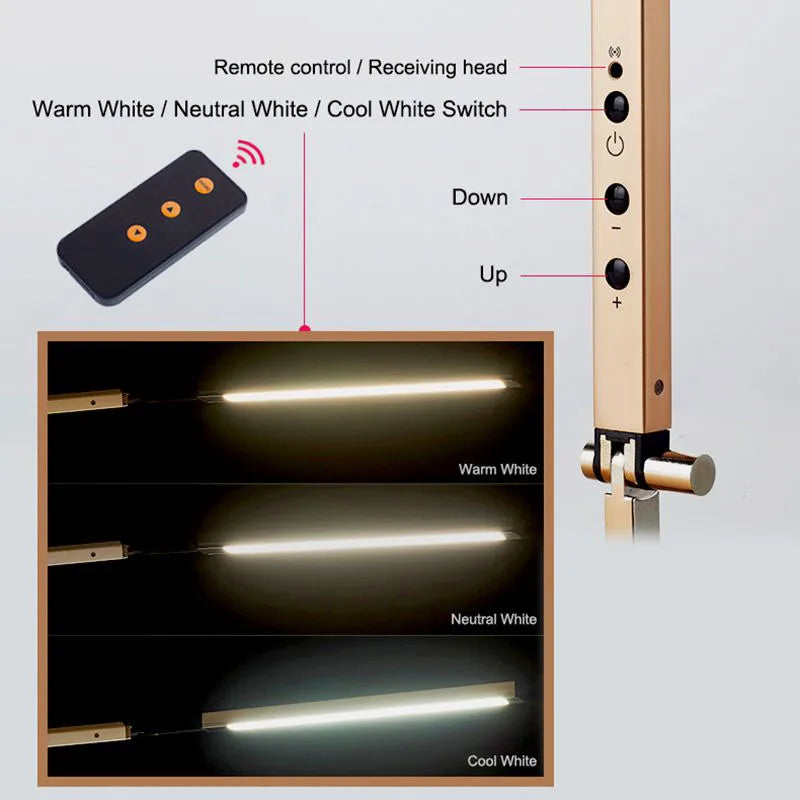 lampe de bureau led créative bras pivotant et intensité variable - vue 9 sur 10