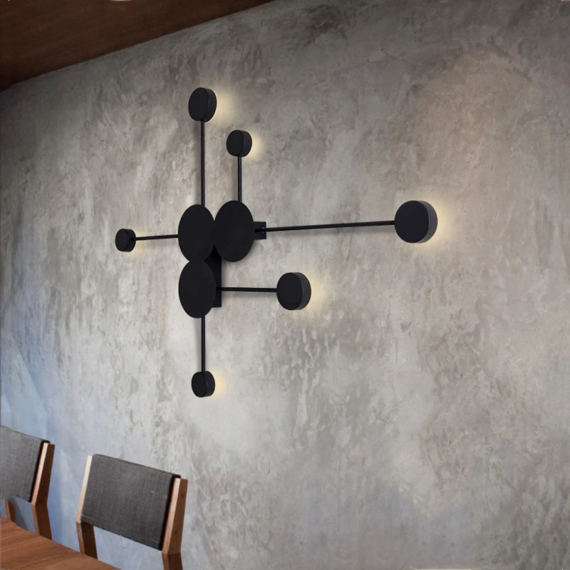 applique murale led d'art nordique pour éclairage d'hôtel