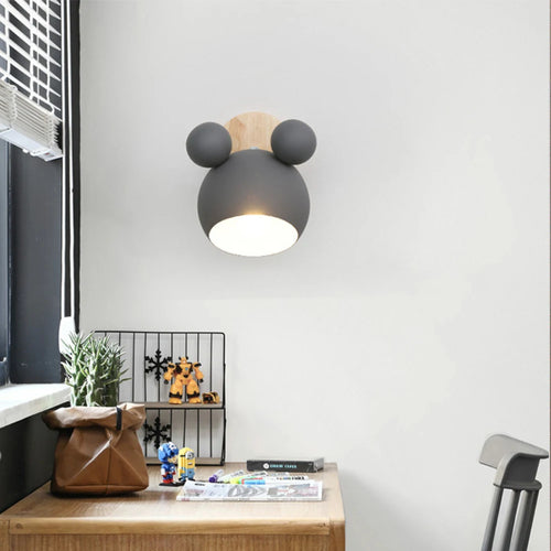 Applique murale modernes dessin animé Mickey style appliques murales colorées cuisine Restaurant macaron lampe de chevet décorative E27 - vue 3 sur 18