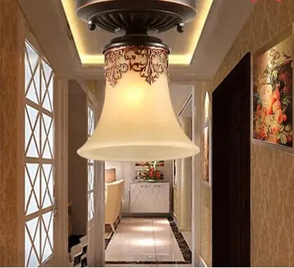 plafonnier Verre Vintage LED éclairage à la maison salon luminaires Luminaire lampara De Techo - vue 5 sur 6