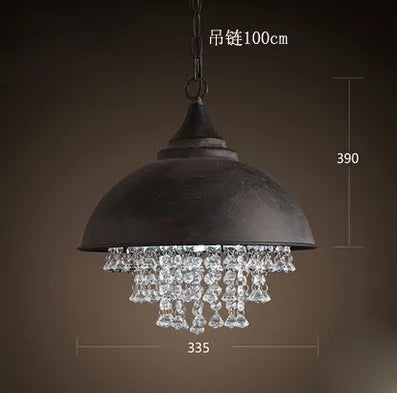 suspension vintage cristal pour bar et café décoration