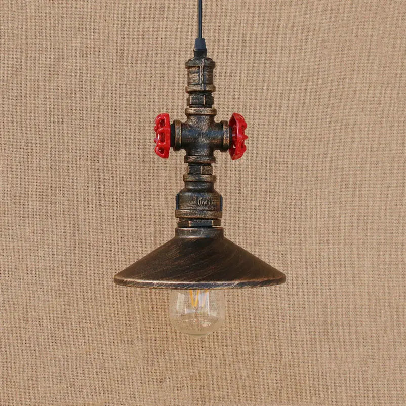 lustre industriel rétro en fer pour restaurant bar club - vue 10 sur 10