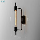 applique murale tube vapeur rétro américain vintage noir