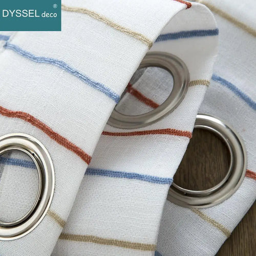 Voilage rayé style européen pour salon chambre