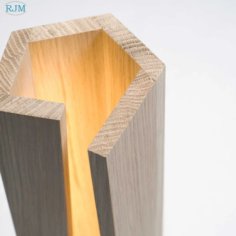 lampes de table en bois massif modernes et créatives