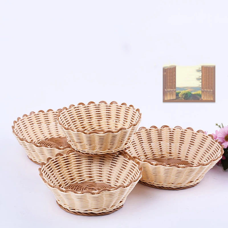 panier tissé à la main pour fruits et légumes rangement pratique - vue 5 sur 7