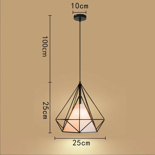 cage à oiseaux suspension lumières rétro minimaliste moderne - vue 9 sur 8
