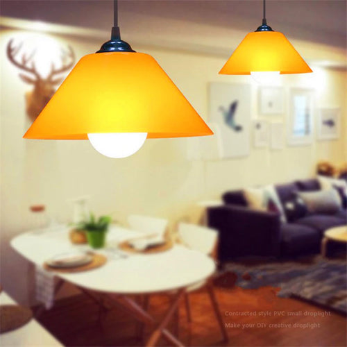 Nordique PVC suspension LED lumière abat-jour en plastique salle à manger lampe suspendue lampes suspendues Luminaire Suspendu Luminaire Suspendu - vue 4 sur 15