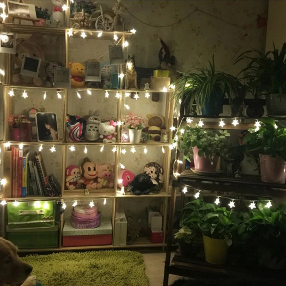 guirlande lumineuse étoile led pour Noël et fêtes - vue 6 sur 9