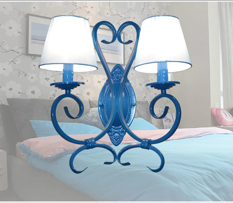 applique murale antique en métal avec miroir décoratif