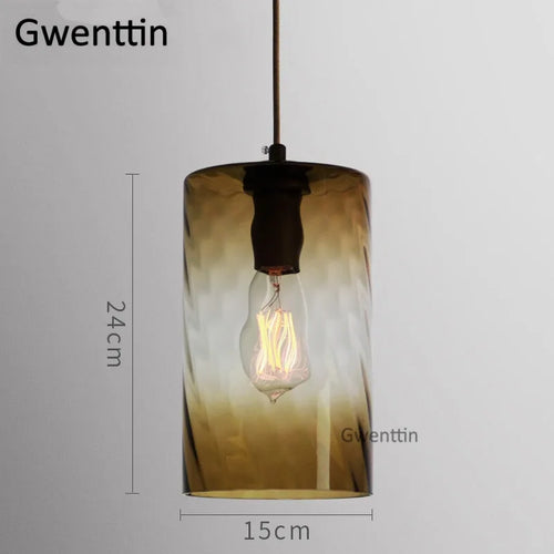 suspension moderne en verre teinté pour décoration intérieure - vue 12 sur 22
