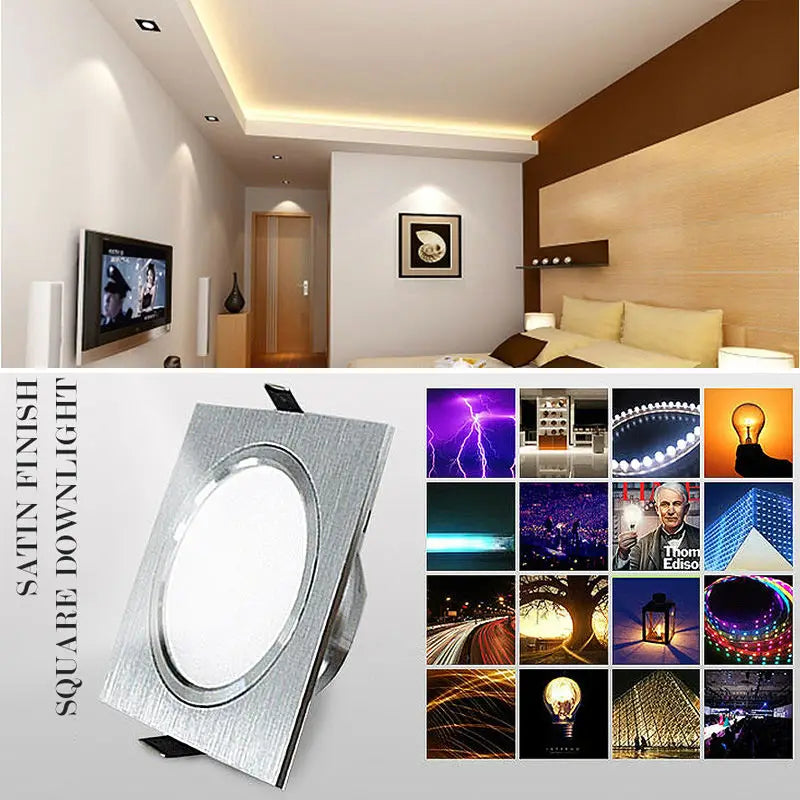 plafonnier led satiné encastré pour décoration éclairage maison