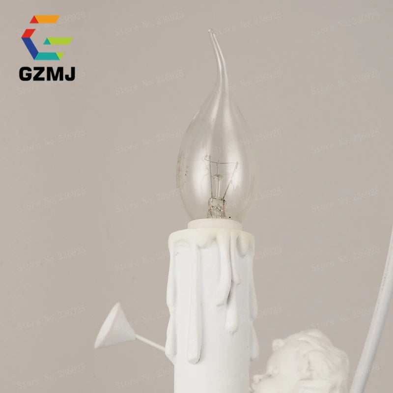 suspension rétro américaines résine bougie blanche décoration maison - vue 5 sur 8