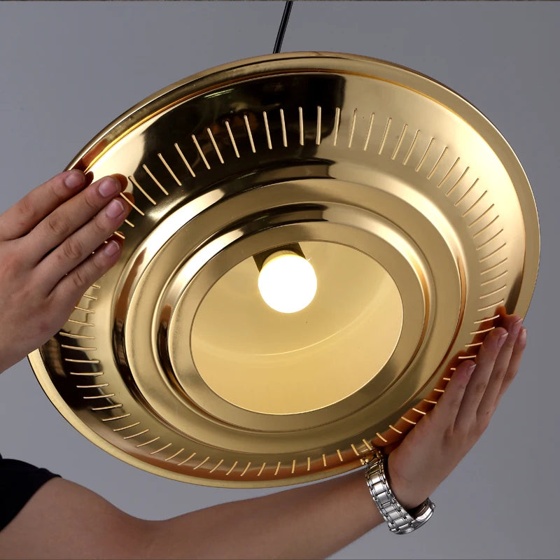 gzmj suspension ufo moderne en métal plaqué décoration - vue 4 sur 8