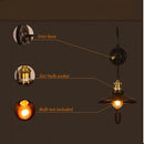 applique vintage rétro industrie loft avec poulie réglable en fer