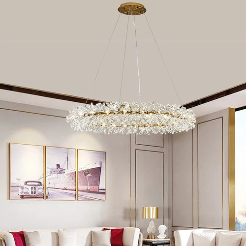 suspension en cristal design nordique pour éclairage élégant - vue 2 sur 14