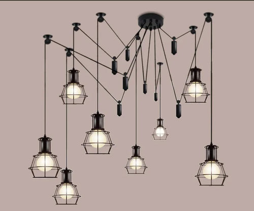 lustre rétro nordique moderne style vintage réglable pour bricolage et art - vue 7 sur 6