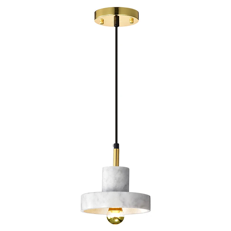 Nordic marble chandeliers post-modern minimalist bar, living room, dining room, bedside decorative lamps and lanterns - vue 5 sur 12