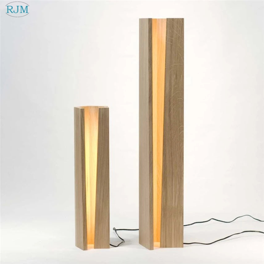 lampes de table en bois massif modernes et créatives