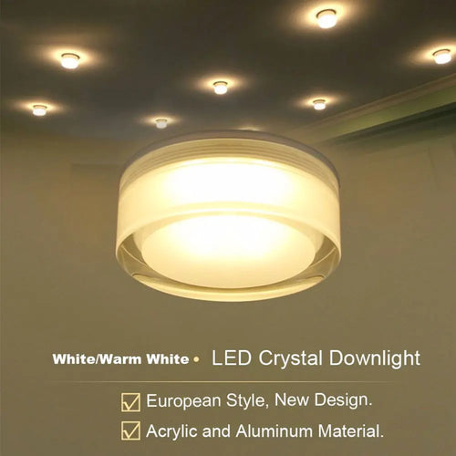 downlight led en cristal à intensité variable pour décoration intérieure - vue 3 sur 5