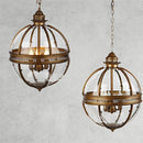 lustre rétro en fer et verre vintage pour éclairage intérieur