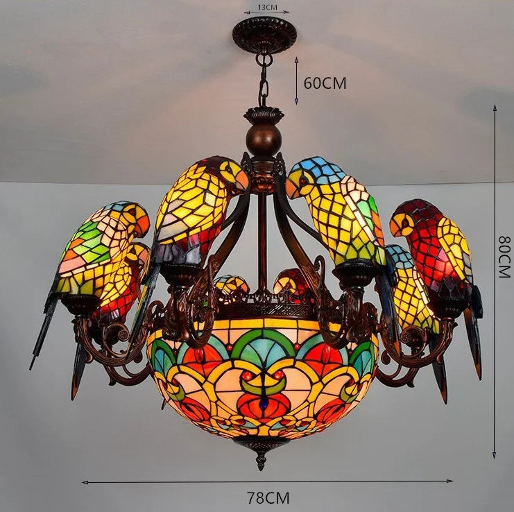 lustre suspendu perroquet lampe créative pour bar et club - vue 4 sur 12