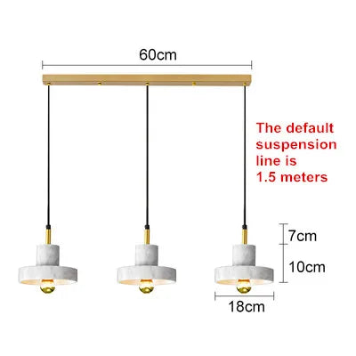 Nordic marble chandeliers post-modern minimalist bar, living room, dining room, bedside decorative lamps and lanterns - vue 8 sur 12