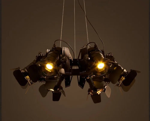 lustre industriel vintage créatif pour bar et restaurant - vue 6 sur 6