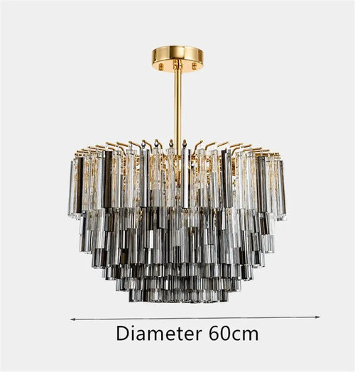 lustre en verre cristal design post-moderne pour décoration intérieure - vue 4 sur 6